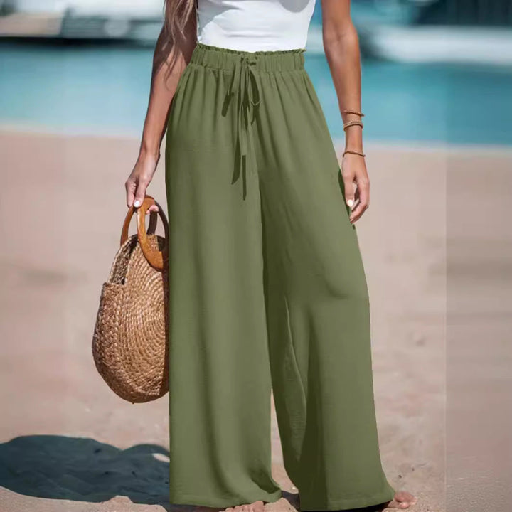 Lightweight Wide Leg Pants Women Comfortable Drawstring Waist