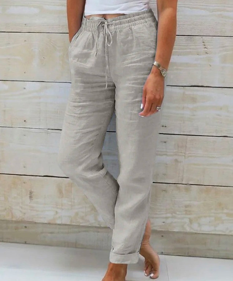Lightweight Linen Pants Women Breathable Comfort
