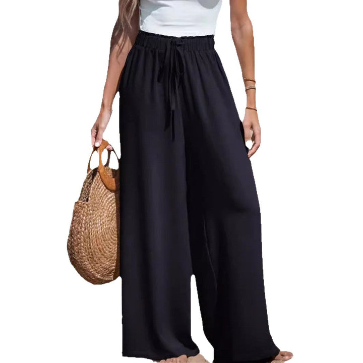 Lightweight Wide Leg Pants Women Comfortable Drawstring Waist