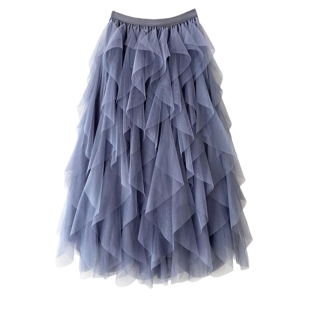 Iserelle | Irregular Mesh Skirt
