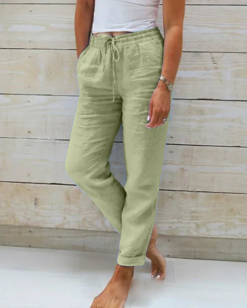 Lightweight Linen Pants Women Breathable Comfort