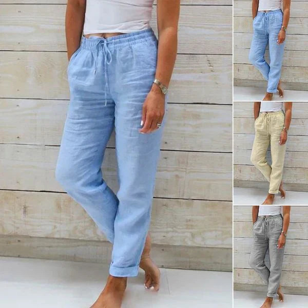 Lightweight Linen Pants Women Breathable Comfort