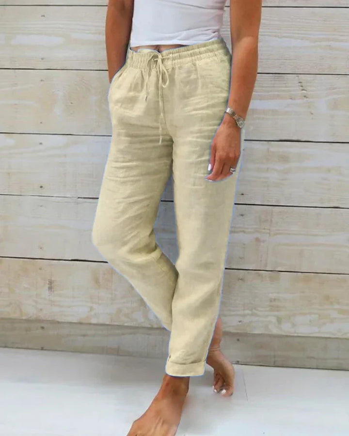 Lightweight Linen Pants Women Breathable Comfort